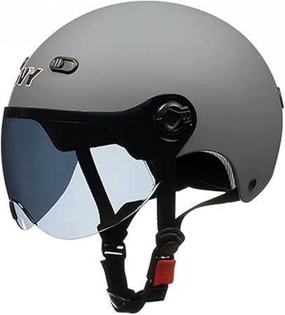 Amazon バイクヘルメット スムーズ サンバイザー 原付 ハーフ 半帽 スクーター 男性 女性 防霧 紫外線カット 超軽量 レンズ付き アンチショツク 抗菌消臭 速乾性 耐衝撃性 Abs素材 スポーツ アウトドア 半帽 車 バイク