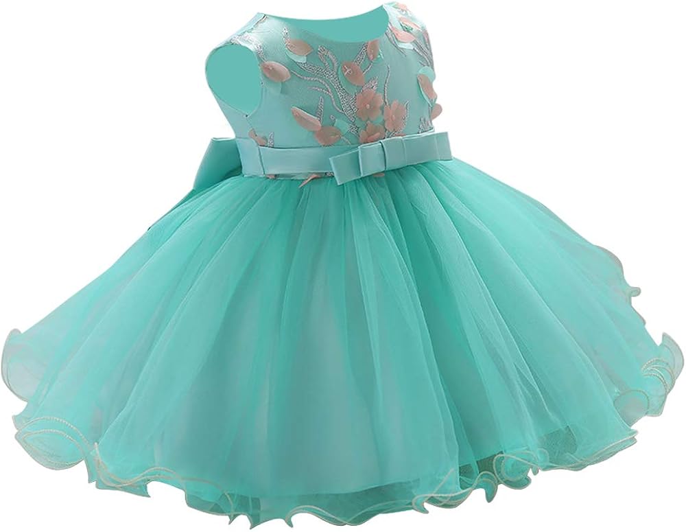 Lzh ベビードレス 赤ちゃんワンピース 結婚式 セレモニードレス 刺繍 最新 花柄 フォーマル ドレス チュチュ 演奏会 お宮参り 七五三 記念写真 お誕生日 発表会