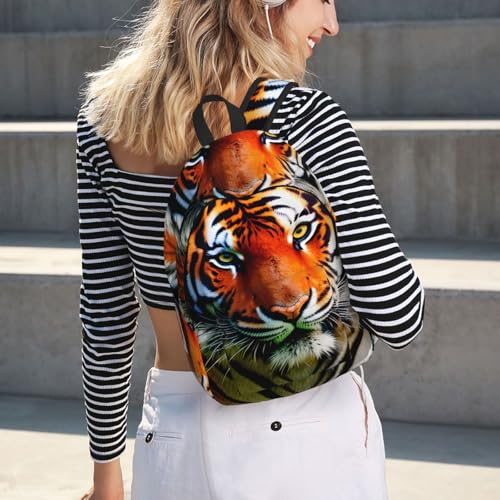 Sac à dos de voyage décontracté avec bandes oranges colorées