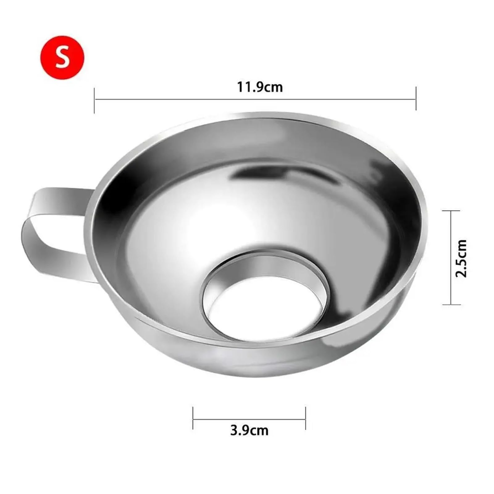 Imbuto in acciaio inox Imbuto for inscatolamento in acciaio inossidabile, utensile da cucina(Large)