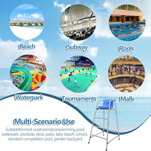 Silla Salvavidas para Piscina Escalera de Rescate Acero Inoxidable miniatura 6
