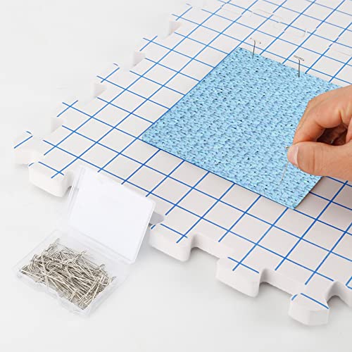 Yrangee Blocking Mats For Knitting,Extra Thick Blocking Boards With Grids For Needlepoint Or Crochet,9 Pack Knitting Mats With 100 T-Pins And Storage Bag #TOP5
