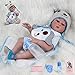 ZIYIUI 20 Pulgadas Reborn Bebé Muñecas Silicona de Cuerpo Completo Recién Nacido Hecho a Mano Reborn Doll Ojos Abiertos Niño Magnético (50 cm )