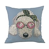 🌵🌾🌿🍀Dekorativer Kissenbezug (40 x 40 cm, Türkis) Ogee Ikat Diamant Design Baumwolle