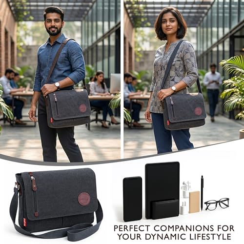 Image of Storite Sling Cross Body Travel Office Business Satchel Messenger One Side Shoulder Bag for Men & Women