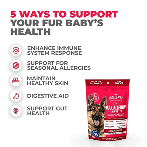 Mighty Petz Max Dog Allergy Relief And Mighty Petz Max 5-In-1 Probiotics For Dogs Pouch #TOP7