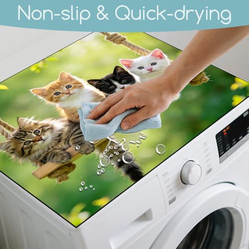 Housse lave-linge anti-rayures chatons mignons pour protéger votre machine - 5