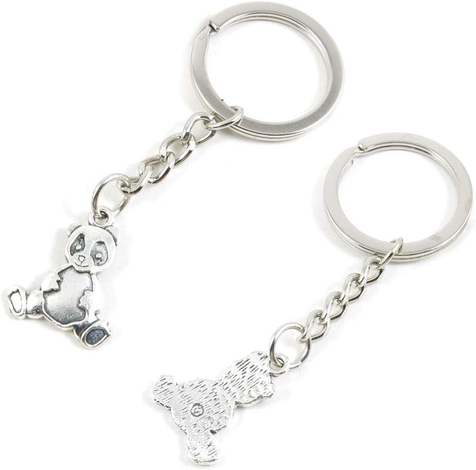 100 Pieces Keyring Keychain Wholesale Suppliers Jewelry Clasps P3BT5X Panda
