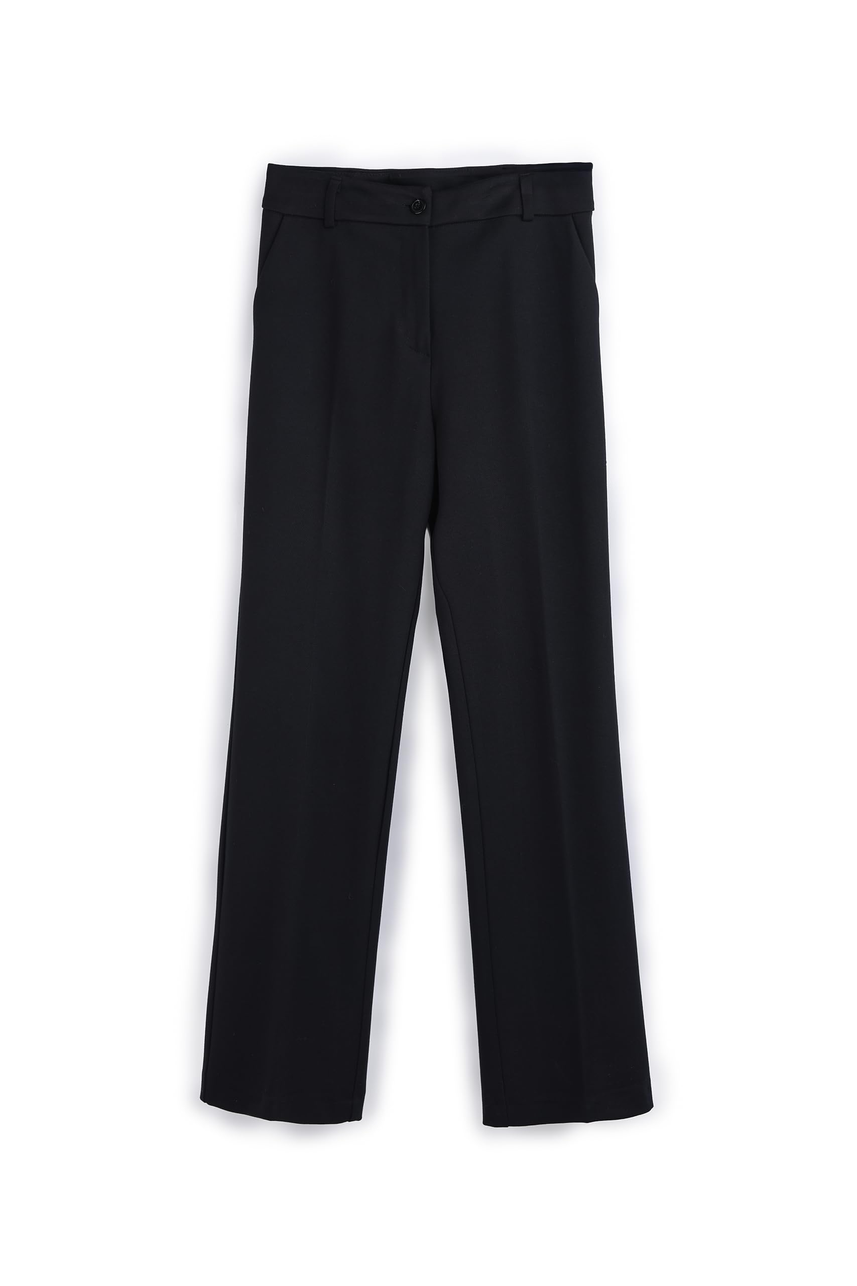 Pantaloni Donna Eleganti Vita Alta, Pantaloni Sartoriali in Poliestere Made in Italy, Pantalone Donna Taglio Classico per Ufficio e Cerimonia