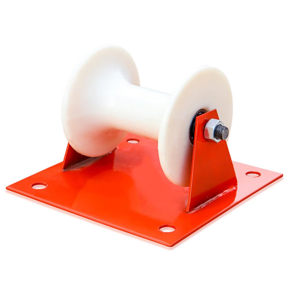 Poulie Plate avec Roue en Nylon et Support en Acier épaissi. Guide-câble/Tuyau réduisant Les frottements pour Un acheminement Fluide dans Les installations industrielles.