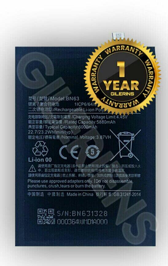 Image of GILERINS Original BN63 Battery for Redmi Mi 10 /10 Prime Battery for Redmi 10 and Redmi 10 Prime 21061119AG, 21061119BI, 21061119DG, 21061119AL (6000mAh) Battery with 1 Year Warranty and high Capacity Battery Backup. (for Redmi 10 and Redmi 10 Prime )