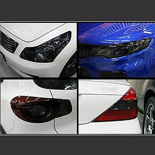Film Teinté Noir Pour Phares De Voiture - Rouleau 120x30 Cm PVC - Translucide, Protection Contre UV Et Rayures - Facile à Poser