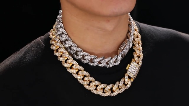 ICEDIAMOND Trendy Heavy 20MM Baguette Diamond Miami Cuban Chain