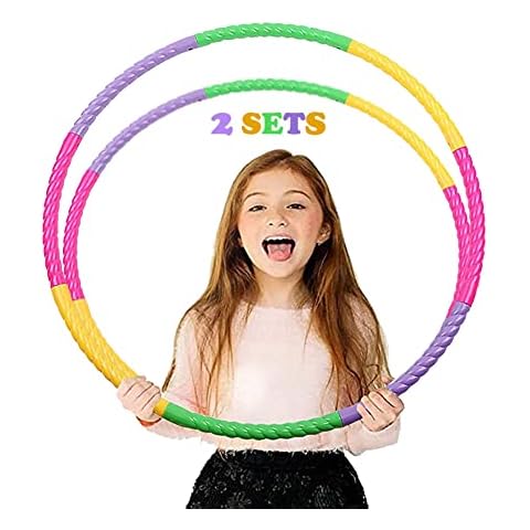 Children's Hula Hoop, Removable and Adjustable, Fitness Exercise, Hullahub for Dance, Games, Weight Loss, Birthday, Children, Girls from 3 4 5 6 7 8 9 Years Cover