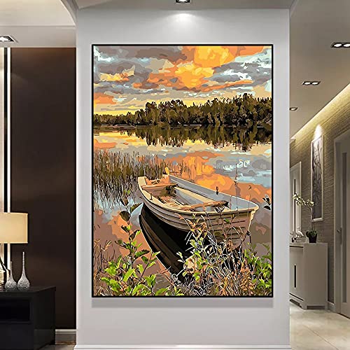 Peinture diamant 5D grand format bateau en strass de cristal
