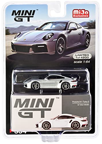 Truescale Miniatures 911 Turbo S GT Silver Metallic Edition to 4200 Pieces Worldwide 1:64 Diecast Model Car by True Scale MGT00354