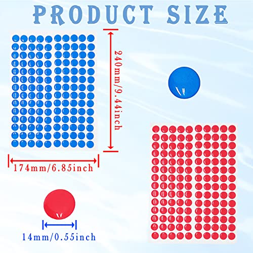 0.55Inch Diameter Sticky Blue/Red Label For Faucet Hot/Cold Indicator,Faucets Sinks Hot/Cold Label,Faucet Angle Valve Decorative Logo Sticker(2Pcs 14Mmx14Mmx2Mm) #TOP1