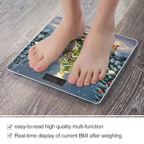 Báscula digital para baño con diseño Navidad y reno miniatura 5