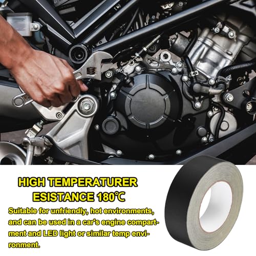 Image of MECCANIXITY Insulating Acetate Roll Cloth Adhesive Tape, 1.6in x 98ft Black Electrical Heat Resistant Fabric Tape for Laptop Electric Automotive Guitar Repair Wire Harness