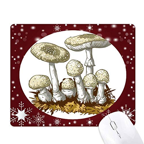 Tapis de souris champignons blancs et neige idée cadeau de saison pour collègue de bureau
