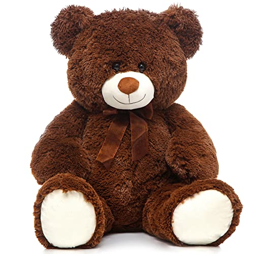MorisMos teddybär groß XXL 90cm, Weich Riesen Teddybären Kuscheltiere XXL, weiß Teddy Bär Stofftiere Plüschtier Puppe Spielzeug, Freundin,Freund