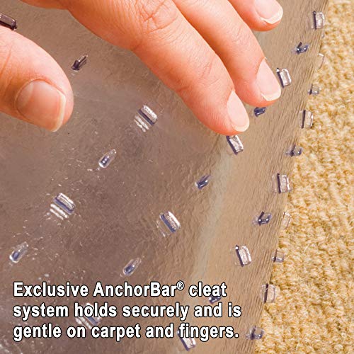 Chair Mats for Carpet- Medium Pile, 48\" x 96\" Rectangle, Clear Vinyl Beveled Edge