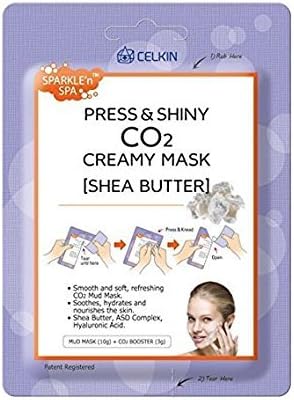 Press & Shiny CO2 Creamy Facial Mask Shea Butter Treatment (5 Masks)
