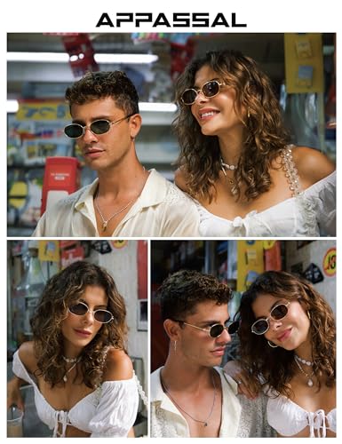 Retro Oval Sunglasses for Women Men Trendy Designer 90s Sun Glasses Classic Shades AP36622