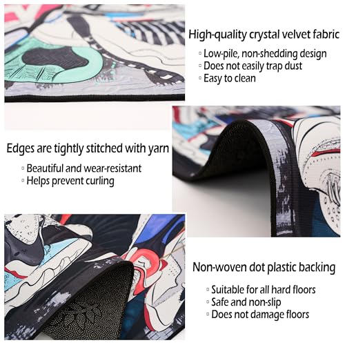 Tapete decorativo estampado de zapatillas 5' x 7' miniatura 6