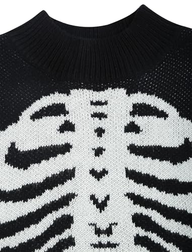 Image of ZAFUL Women's Cropped Turtleneck Sweater Lantern Sleeve Ribbed Knit Pullover Sweater Jumper