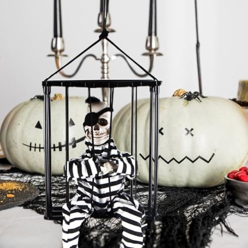Prisonnier Parlant Halloween avec Détecteur de Mouvement Yeux Rouges