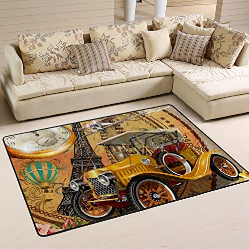 Tapis Paris vintage pour décoration maison et grand salon rétro