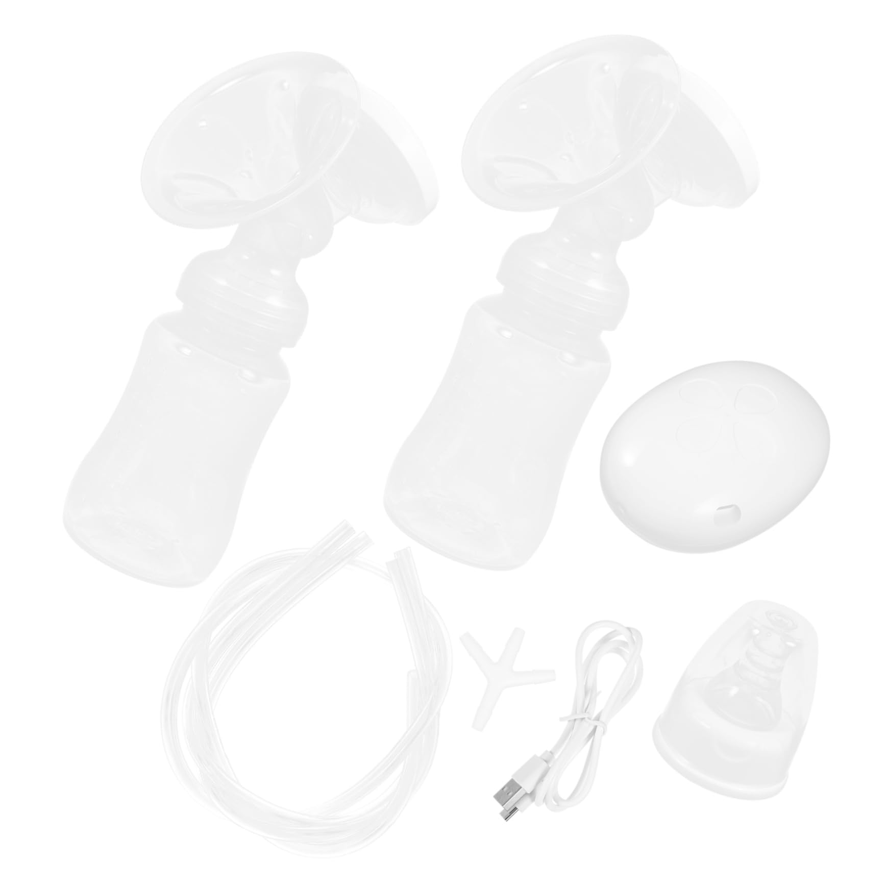 Extractor de Leche Eléctrico de Doble Cara, 1 Juego, Blanco | Pp, Ajuste Multinivel y Funcionamiento Silencioso, para Madres Primerizas, Envío sin Batería