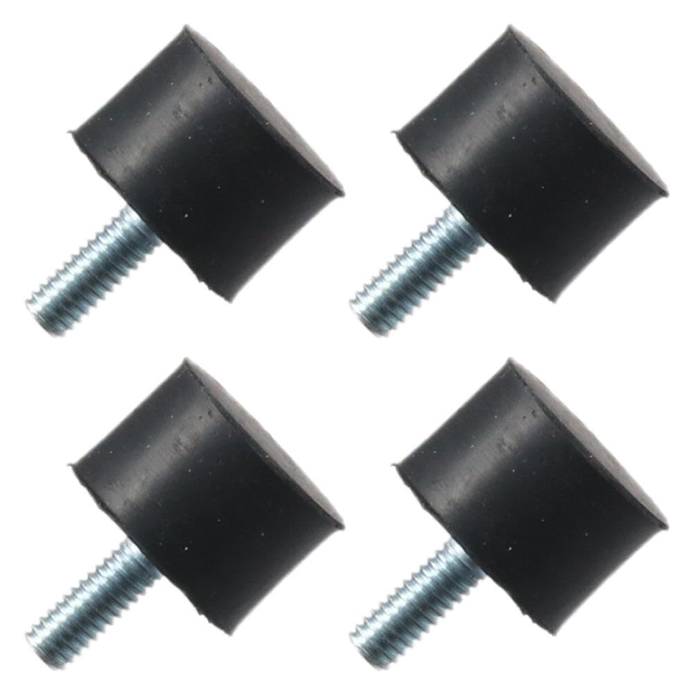 SHUATI Vibration Damping Mounts,4Pcs M4 M6 M8 Thread Rubber Mounts,Practical Vibration(M4x15x15mm)