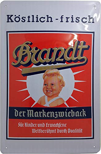 Retro Küchen Blechschild passend für Brandt Zwieback Liebhaber, Retro...