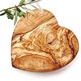 Handgefertigtes Frühstücksbrettchen in Herzform -100% nachhaltigem Olivenholz...