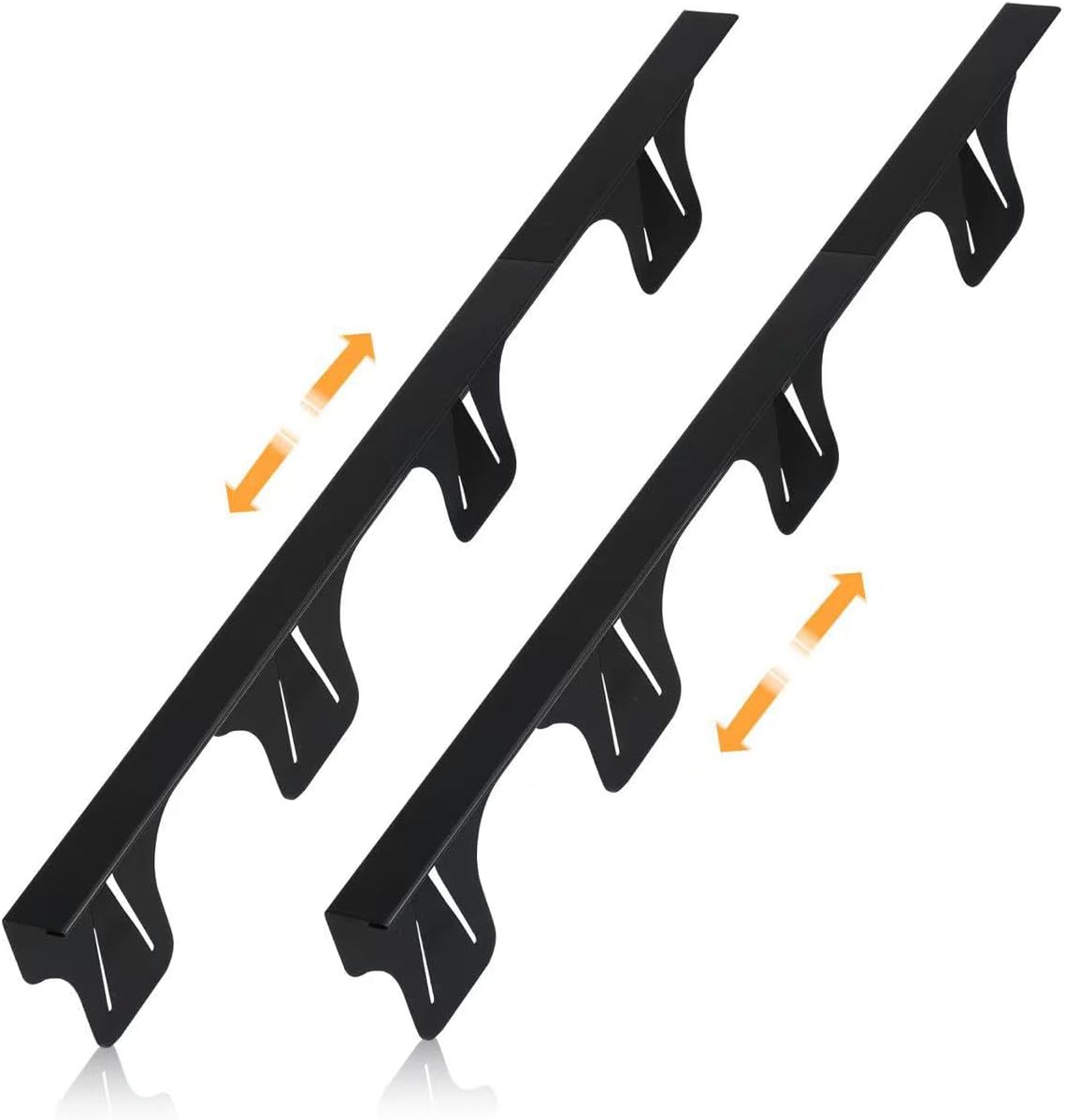 2 Pack Retractable Stove Gap Covers - Black Stainless Steel Oven Gap Filler for Kitchen Countertop, 13.8" to 27.5" Adjustable Heat Resistant Side Guards, Easy Clean Stove Top Gap Filler