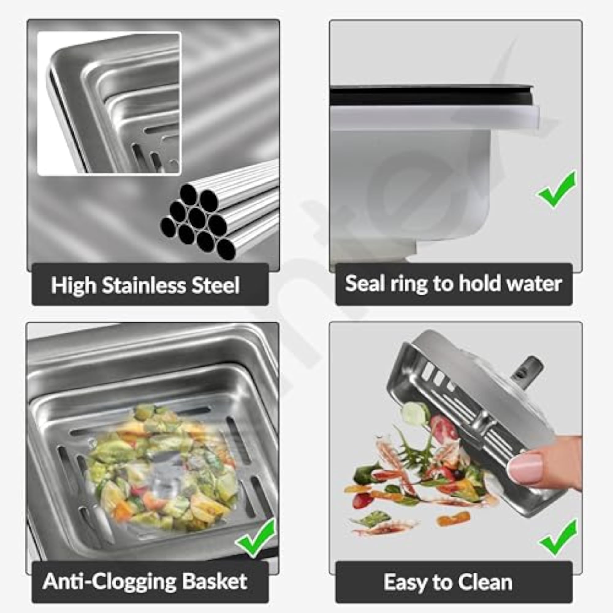 304 Stainless Steel Waste Coupling for Kitchen Sink, Matt Finish