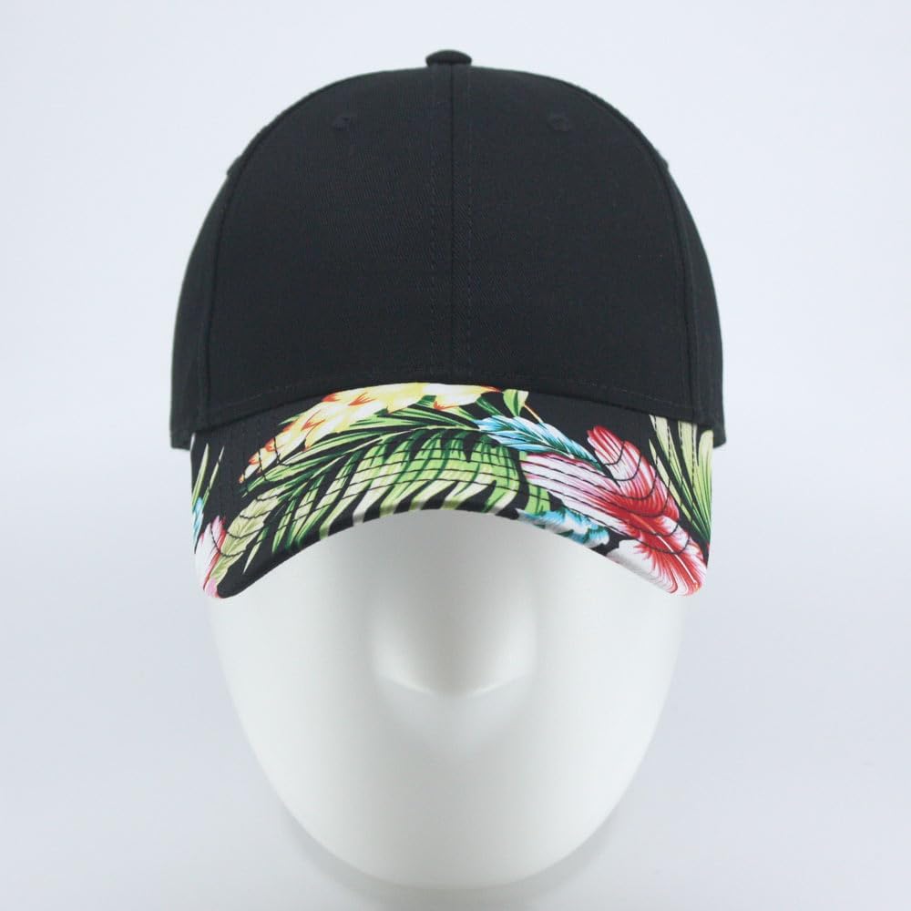 Floral Hawaiian Cotton Twill Adjustable Snapback Baseball Caps - Image 2