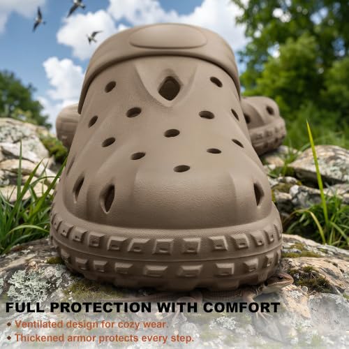 Image of KEMISANT Cushioned Clogs Mules for Men Garden Beach Water Fun-Lightweight | EVA Cushioned Footbed| Arch Support | Slip-resistant | Unisex