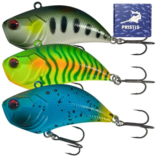 Pristis 3 pcs Lipless Crankbait for Bass Fishing