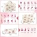 URSKYTOUS 3Pcs Cotton Quilted Makeup Bag for Women Girls Large Small Travel Pink Floral Cosmetic Bags Set Cute Coquette Makeup Pouch for Purse Aesthetic Cloth Flower Storage Toiletry Bag Organizer
