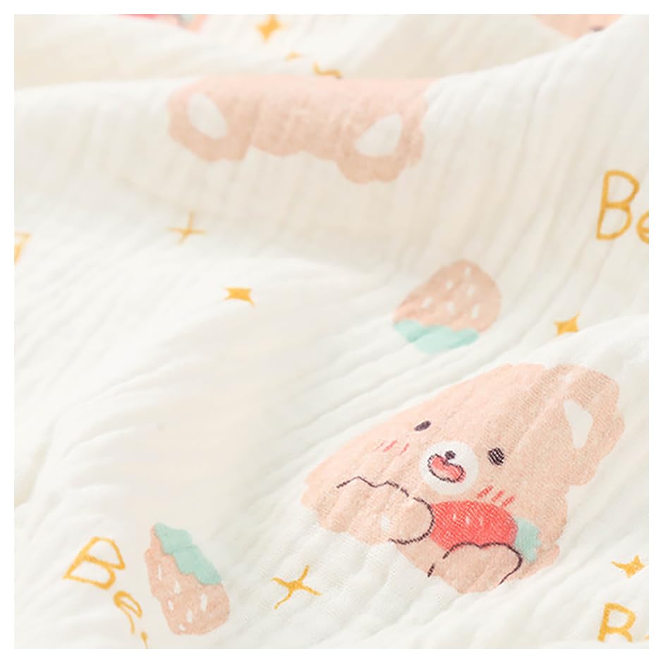 BrightGlow   Tela de muselina 100% algodón, venta por metros, para manualidades y costura de niños, tela de doble gasa estampada, para ropa, decoración y disfraces, 7#, 100 x 130 cm