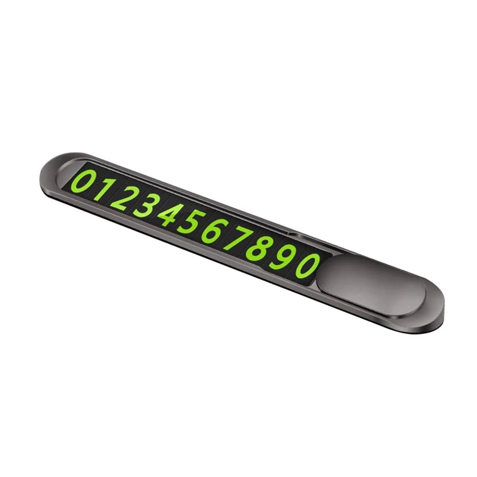 2Pcs Luminous Car Temporary Parking Card Sticker Hidden Auto Phone Number Plate Accessories for Car(Color12)