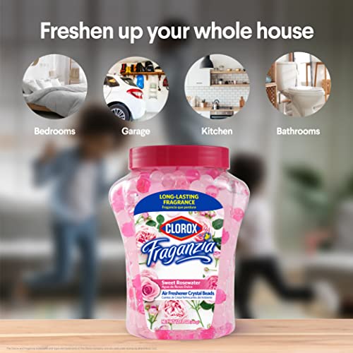 Clorox Fraganzia Crystal Beads Air Freshener, Sweet Rosewater Scent, 12 Fl Oz - image 4