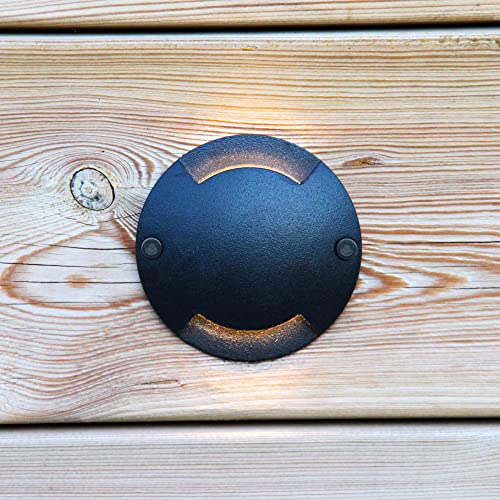 Luz LED de jardín LightsOn Zenit Duo Plug & Play (negra): sistema de 12V, fuente de luz fija y luz de doble cara, fácil de instalar y ampliar, para cercas, terrazas y escaleras