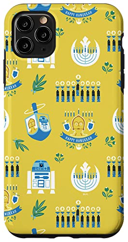 Coque iPhone 11 Pro Max Star Wars Hanukkah protectrice R2-D2 C-3PO Galactic Holiday