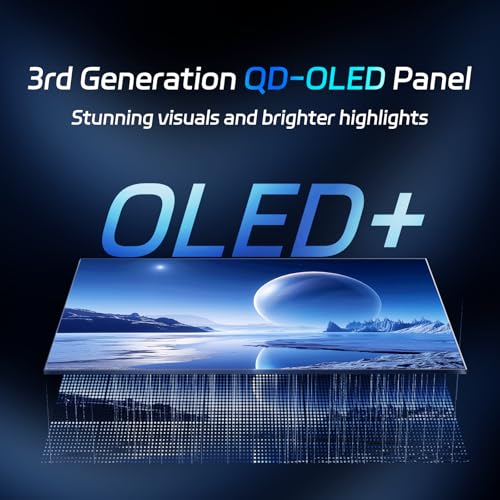 Image of 27 Inch 360Hz QD OLED 1440P Gaming Monitor, 3rd Gen Quantum Dot OLED 0.03ms GTG True 10 Bit, HDR400 109% DCI-P3 147% sRGB, Speakers Swivel Tilt Height Pivot Adjustable Type-C HDMI 2.1, DP1.4, G27T8T