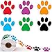 Boao 600 Pièces Autocollants d'Empreintes de Pattes Colorées par Rouleau Étiquettes de Pattes de Chien Autocollantes, 1,5 Pouces (Couleur Mixte)