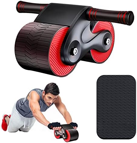 Automatic Rebound Abdominal Wheel Kit - Ab Roller Workout Equipment, Ab Exercise Equipment for Abdominal & Core Strength Training, Home Gym Fitness Equipment Abdominal Roller Machine with Knee Pad Accessories for Men & Women